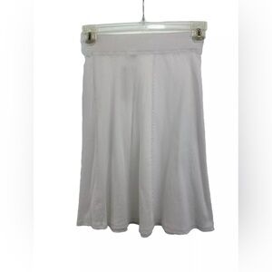 NWT Lil Legs White Ribbed Skirt Girls 12 Year Elastic Waistband A-line Cotton